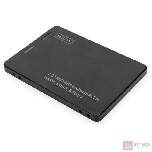 DIGITUS 2.5inch SATA HDD Enclosure M.2 or mSATA SATA 3 6Gbit/s write speed up to 520MB/s