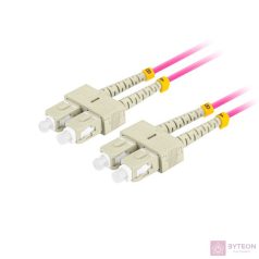   LANBERG fiber optic patchcord MM SC/UPC-SC/UPC duplex 1m LSZH om4 50/125 3.0mm violet