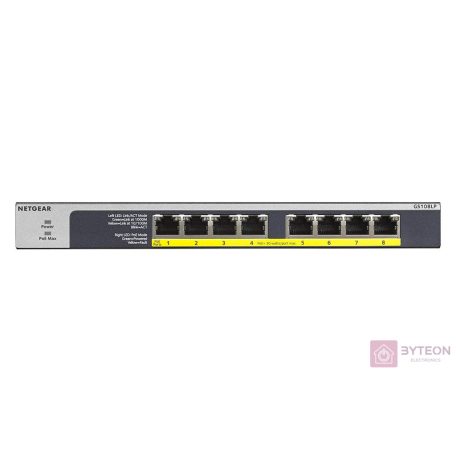 NETGEAR 8-Port PoE/PoE+ Gigabit Ethernet Unmanaged Switch GS108LP