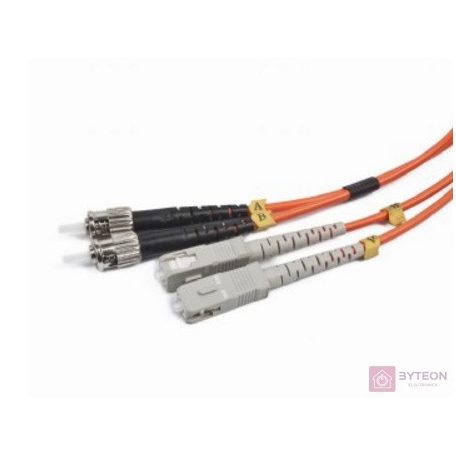 GEMBIRD CFO-STSC-OM2-2M fibre optic patchcable ST-SC duplex MM 50/125 OM2 orange 2m
