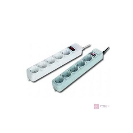 ENERGENIE SPG3-B-6C Surge protector 5 sockets Schuko 1.8m grey