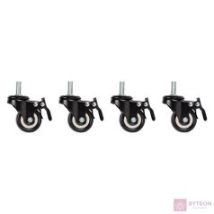   LANBERG castors x4 with thread and brake for wall mounting 19inch cabinets