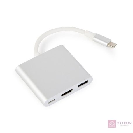 GEMBIRD A-CM-HDMIF-02-SV adapter USB type-C multi-adapter USB type C USB 3.0 HDMI