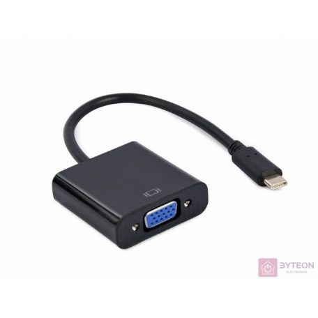 GEMBIRD USB Type-C to VGA adapter cable 15cm black