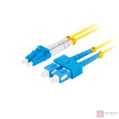   LANBERG fiber optic patchcord SM SC/UPC-LC/UPC duplex 2m LSZH g657a1 3.0mm yellow