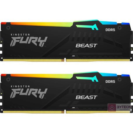 KINGSTON 64GB 5200MHz DDR5 CL40 DIMM Kit of 2 FURY Beast RGB