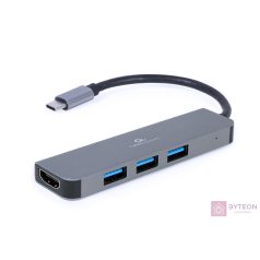   GEMBIRD A-CM-COMBO2-01 Multi Port Adapter USB Type C 2in1 HUB USB HDMI