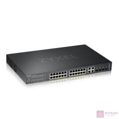  ZYXEL GS2220-28HP EU region 24-port GbE L2 PoE Switch with GbE Uplink 1 year NCC Pro pack license bundled