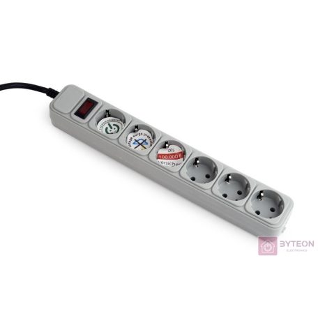 ENERGENIE SPG6-B-6C Surge protector 6 sockets 6 ft