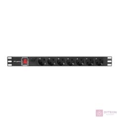   LANBERG PDU-07F-0200-IEC-BK PDU 1U 10A, 7 sockets schuco, 2m, Black
