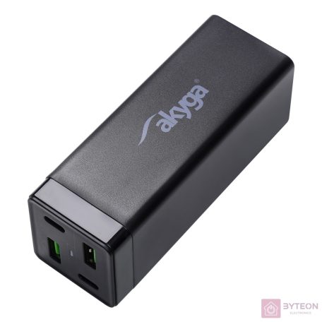 AKYGA USB Power Adapter Charge Brick AK-CH-17 65W 2x USB-A + 2x USB-C QC4+ PD 5-20V / 1.5-3.25A