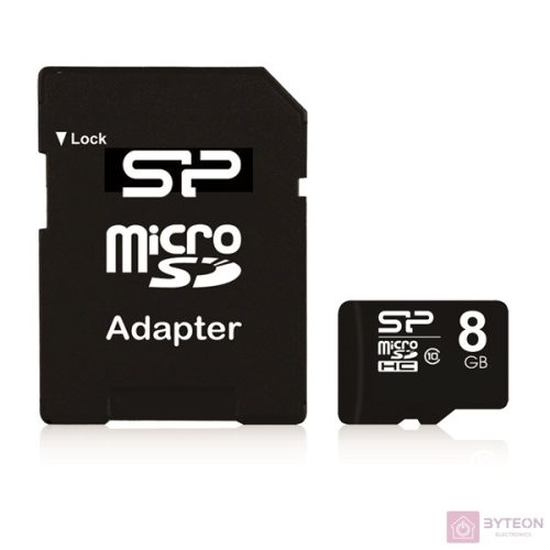 Silicon Power microSDHC 8GB (Class10) SD adapterrel