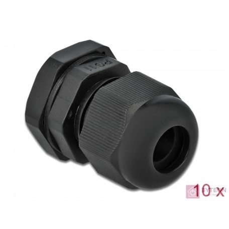 Delock 10 x fekete porfogó 3,5 mm-es sztereo jack anyához