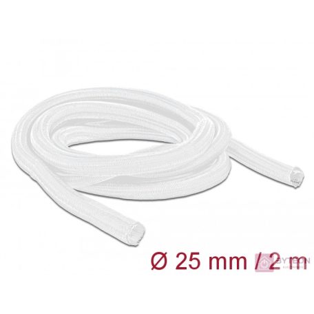 Delock Fonott kábelharisnya önzáródó 2 m x 25 mm fehér