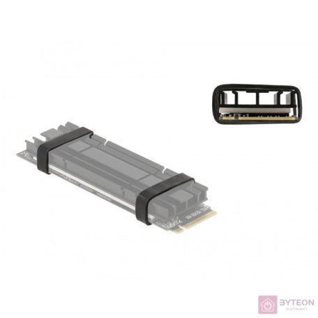 Delock Gumi gyűrű M.2 SSD és hűtőborda összefogására, 10 db. fekete