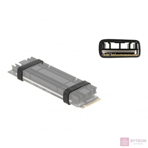 Delock Gumi gyűrű M.2 SSD és hűtőborda összefogására, 10 db. fekete