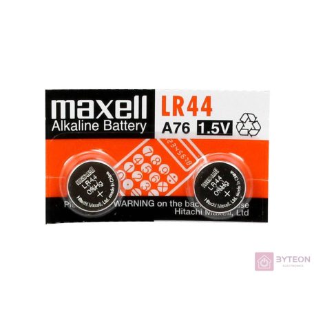 Maxell LR44 5x2 csomag (tépheto bliszter) 1,5V alkáli gombelem