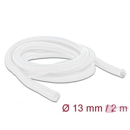 Delock Fonott kábelharisnya önzáródó 2 m x 13 mm fehér