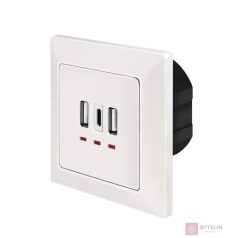 Logilink Fali konnektor, 2x USB-A, 1x USB-C