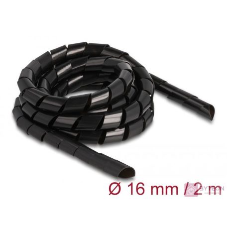 Delock Spirál flexibilis tömlő 2 m x 16 mm fekete