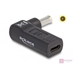   Delock Laptop töltőkábel adapter USB Type-C anya - Samsung 5,5 x 3,0 mm apa 90 fokban hajlított