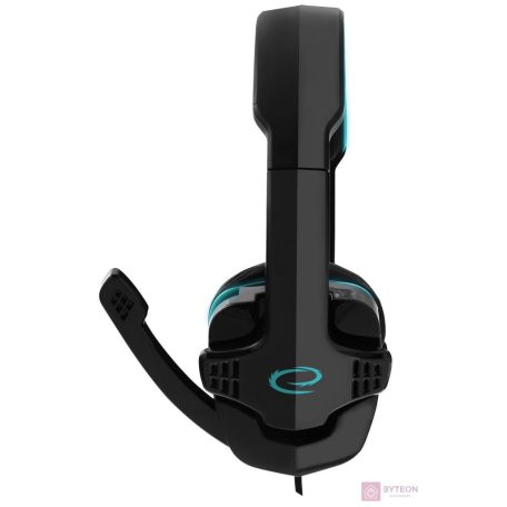 Esperanza Raven Gamer mikrofonos fejhallgató, sztereó, fekete-kék