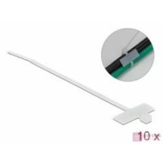   Delock Kábelkötöző címkével Hx 100 x Sz 2,5 mm, 10 darab fehér
