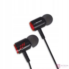 Esperanza sztereó mikrofonos fülhallgató, fekete-piros