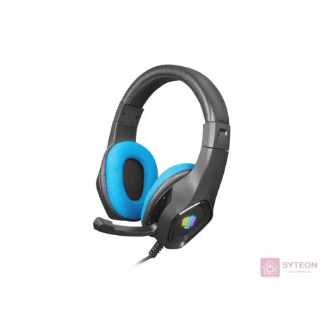 Fury PHANTOM mikrofonos gamer fejhallgató, fekete-kék