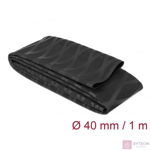 Delock Zsugorcső X-mintás nem csúszós 1 m x 40 mm fekete