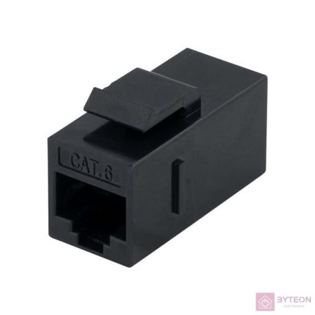 Logilink Cat.6 Keystone Inline csatlakozó, UTP, 14,5 mm széles, fekete