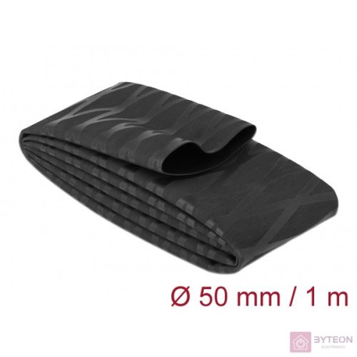 Delock Zsugorcső X-mintás nem csúszós 1 m x 50 mm fekete