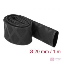 Delock Zsugorcső X-mintás nem csúszós 1 m x 20 mm fekete