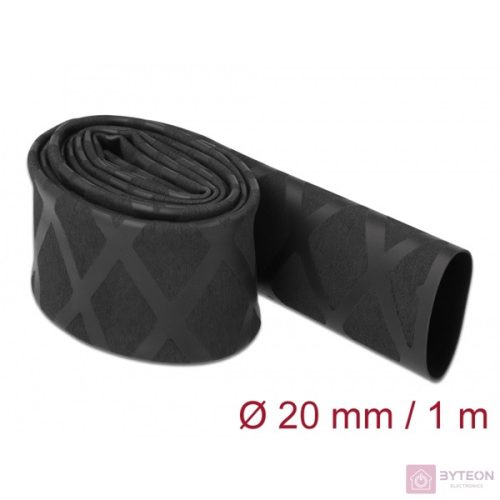 Delock Zsugorcső X-mintás nem csúszós 1 m x 20 mm fekete