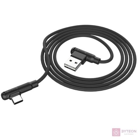 HOCO X46 Type-C / USB kábel fekete 90 fokos