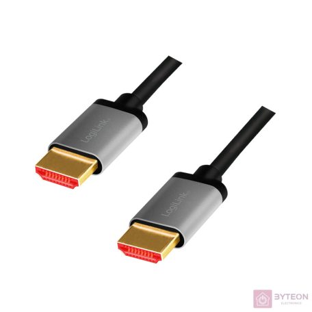 Logilink HDMI kábel, A/M - A/M, 8K/60 Hz, alu, 1 m