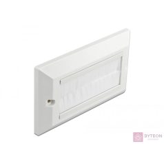   Delock Kábelrendező keret fehér fésűsávokkal 146 x 86 mm