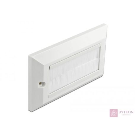 Delock Kábelrendező keret fehér fésűsávokkal 146 x 86 mm