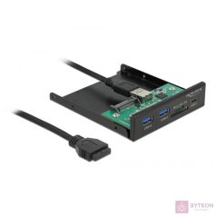   Delock 3.5 , 3.2 Gen 1 USB elülső panel 1 x USB Type-C + 2 x A-típusú USB + SD és Micro SD csatlako