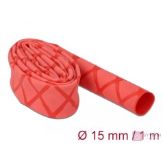 Delock Zsugorcső X-mintás nem csúszós 1 m x 15 mm piros
