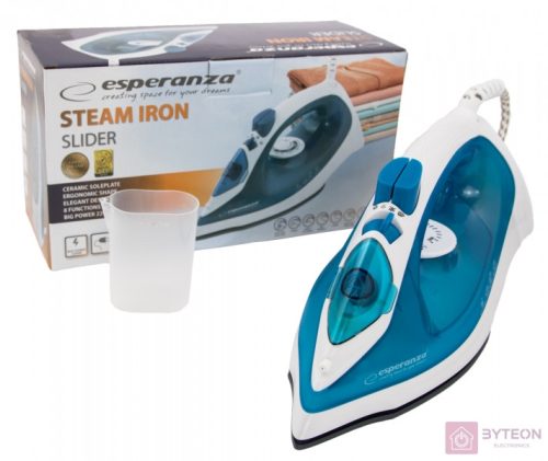 Esperanza Steam gőzölős vasaló 2200 W, kék-fehér