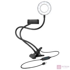 Logilink Okostelefon tartó, LED gyűrűs lámpa