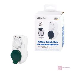   Logilink Mechanikus időkapcsoló sötétedés érzékelővel, IP44, kültéri