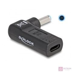   Delock Laptop töltőkábel adapter USB Type-C anya - HP 4,5 x 3,0 mm apa 90 fokban hajlított