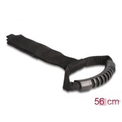   Delock Szállító pánt tépőzáras rögzítővel Hx 560 x Sz 50 mm fekete 2 db.
