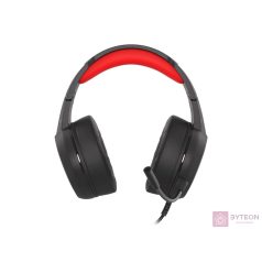 Genesis Neon 200 RGB Gamer fejhallgató, fekete-piros