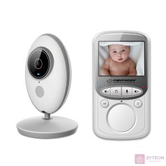   Esperanza Juan Baby Monitor 2,4‘ LCD kijelzovel, fehér-szürke