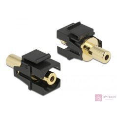   Delock Keystone Module sztereo jack anya 3,5 mm 3 tűs - sztereo jack anya 3,5 mm 3 tűs aranyozott, f