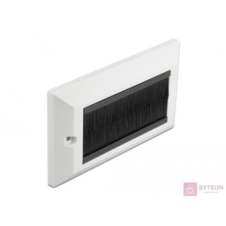 Delock Kábelrendező keret fekete fésűsávokkal 146 x 86 mm