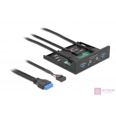 Delock 3.5 USB 3.2 Gen 1 első panel 2 x USB A-típusú + HD-Audio